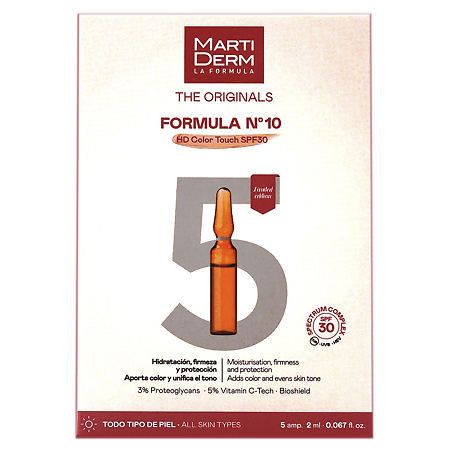 Изображение товара Ампулы для лица MartiDerm The Originals Formula Nº10 SPF30 5 шт 2 мл защитный уход