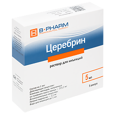 Купить Церебрин раствор для инъекций 5 мл амп 5 шт цена