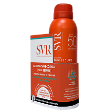 Купить SVR Sun Secure Набор Безопасное солнце Спрей-вуаль SPF50+ 200 мл+Крем-мусс с эффектом фотошопа SPF50 50 мл 1 уп цена
