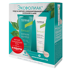 Изображение товара Noreva Exfoliac Набор BB-Крем для проблемной кожи тон светлый 30 мл+Мягкий очищающий гель 100 мл 1 уп