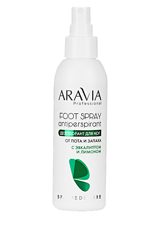 Изображение товара Aravia Professional Дезодорант для ног с эвкалиптом и лимоном Foot Spray Antiperspirant 150 мл