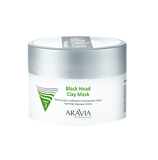Купить Aravia Professional Маска для глубокого очищения лица против черных точек Black Head Clay Mask 150 мл цена