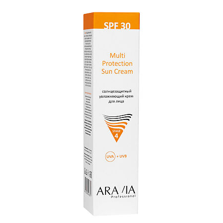 Aravia Professional Солнцезащитный увлажняющий крем для лица Multi Protection Sun Cream SPF30 100 мл 100 мл