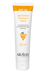 Купить Aravia Professional Солнцезащитный анти-возрастной крем для лица Age Control Sunscreen Cream SPF50 100 мл цена