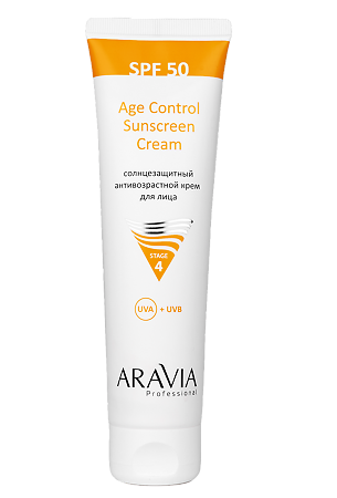 Изображение товара Aravia Professional Солнцезащитный анти-возрастной крем для лица Age Control Sunscreen Cream SPF50 100 мл