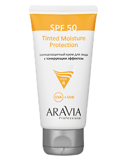 Купить Aravia Professional Солнцезащитный крем для лица с тонирующим эффектом Tinted Moisture Protection SPF50 50 мл цена