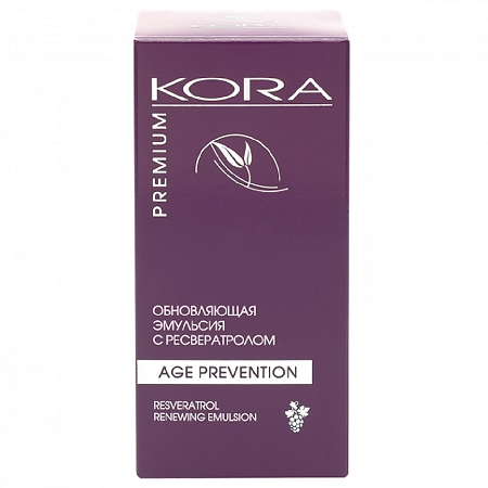 KORA Premium Обновляющая эмульсия с ресвератролом 50 мл 1 шт