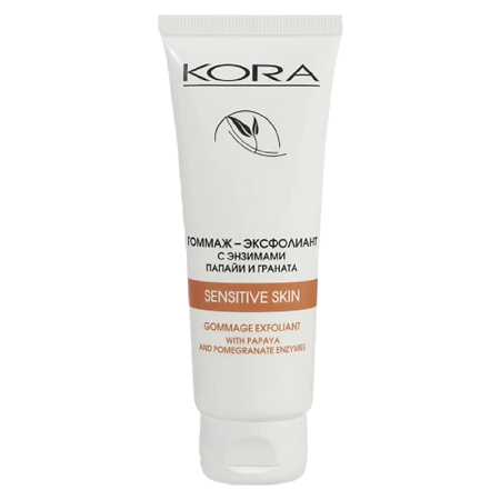 Изображение товара KORA Гоммаж-эксфолиант Sensetive для чувствительной кожи с энзимами папайи и граната 75 мл 1 шт