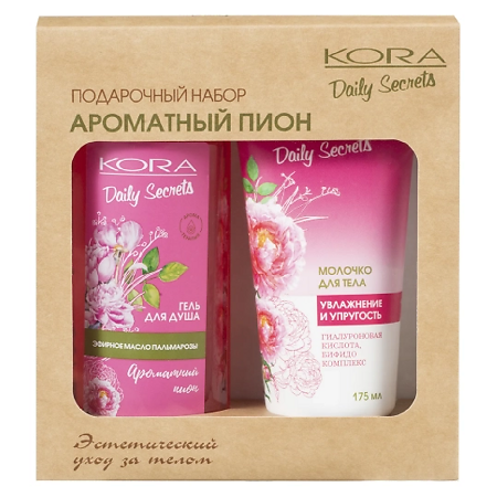 KORA Подарочный набор Ароматный пион. Увлажнение и упругость 1 уп