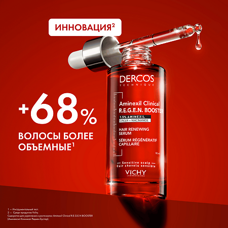 Vichy Dercos Aminexil R.E.G.E.N. Booster Сыворотка для укрепления и роста волос 90 мл 1 шт