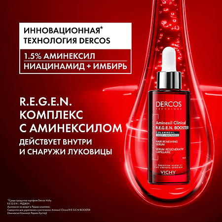 Vichy Dercos Aminexil R.E.G.E.N. Booster Сыворотка для укрепления и роста волос 90 мл 1 шт
