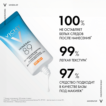 Vichy Mineral 89 Флюид интенсивно увлажняющий  для лица SPF 50+ 50 мл