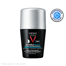Купить Vichy Homme Invisible Resist Дезодорант-антиперспирант шариковый против пятен 72 часа 50 мл 1 шт цена