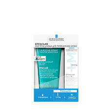 Купить La Roche-Posay Effaclar Набор для очищения и защиты от солнца: Гель очищающий микроотшелушиващий 200мл + Крем DUO+М 15мл + Anthelios UVMUNE Флюид солнцезащитный матирующий для лица SPF50+ 3 мл 1 уп цена