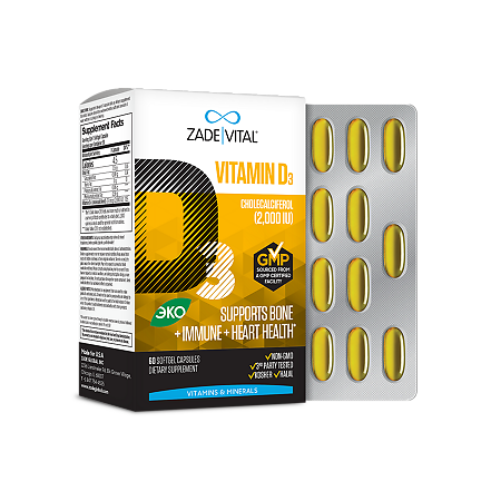 Заде Витал/Zade Vital Витамин D3 Форте капсулы массой 750 мг 60 шт
