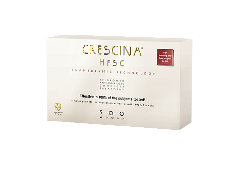 Кресцина/Crescina Transdermic HFSC 500 Комплекс лосьонов женский для возобновления роста и выпадения волос амп по 3,5 мл 10 шт+10 шт