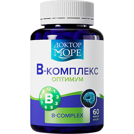Доктор Море B-комплекс оптимум/B-complex optimum капсулы по 360 мг 60 шт
