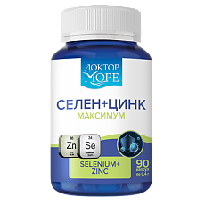 Изображение товара Доктор Море Селен+цинк максимум/Selenium+Zinc maximum капсулы по 400 мг 90 шт