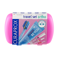 Купить Curaprox Ortho Дорожный набор для ухода за полостью рта Pink (розовый) 1 уп цена