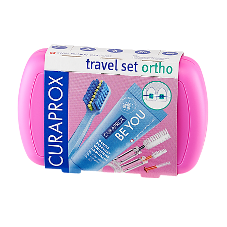 Curaprox Ortho Дорожный набор для ухода за полостью рта Pink (розовый) 1 уп