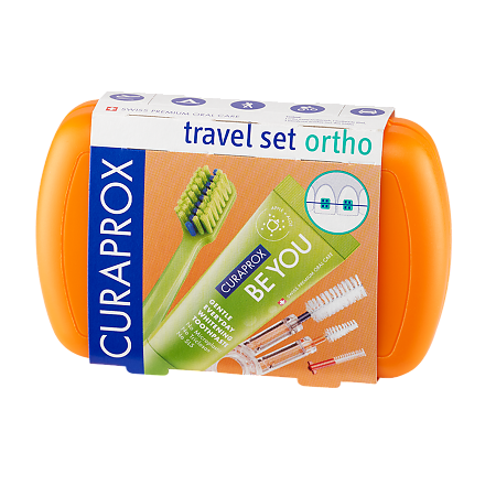 Curaprox Ortho Дорожный набор для ухода за полостью рта Orange (оранжевый) 1 уп