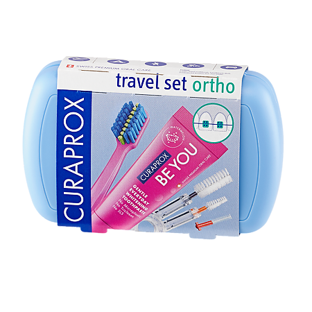 Curaprox Ortho Дорожный набор для ухода за полостью рта Blue (голубой) 1 уп