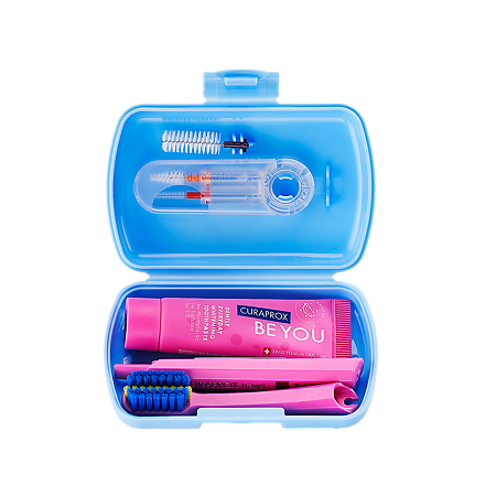 Curaprox Ortho Дорожный набор для ухода за полостью рта Blue (голубой) 1 уп
