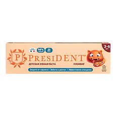 Купить PresiDent Детская зубная паста Пломбир 50 RDA 3-6 лет 50 г 1 шт цена