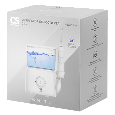 Изображение товара Ирригатор полости рта портативный CS Medica AquaPulsar CS-7 Dual Floss White белый 1 шт