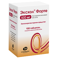 Купить Эксхол Форте таблетки покрыт.плен.об. 500 мг 100 шт цена
