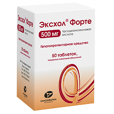 Изображение товара Эксхол Форте таблетки покрыт.плен.об. 500 мг 50 шт
