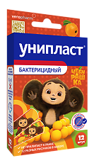 Изображение товара Лейкопластырь Унипласт бактерицидный набор 1,9х7,2 см 12 шт. 1 уп