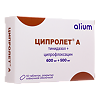 Ципролет А таблетки покрыт.плен.об. 600 мг+500 мг 10 шт
