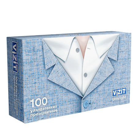 Презервативы VIZIT Ultra light ультратонкие 100 шт
