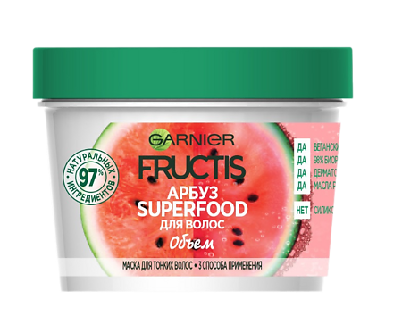 Garnier Fructis Маска для волос Superfood Арбуз 390 мл 1 шт