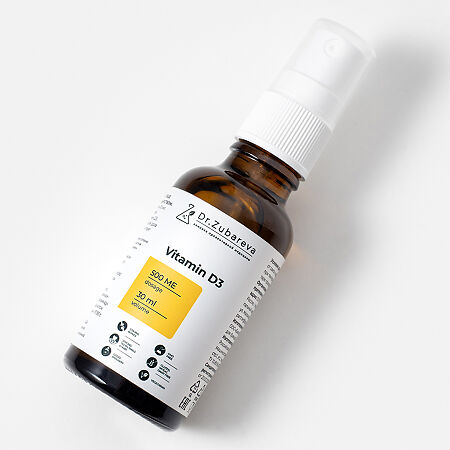 Витамин Д3/Vitamin D3 500 МЕ Dr.Zubareva 140 доз фл с дозатором 30 мл 1 шт