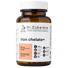Купить Железо+/Iron chelate+ Dr.Zubareva капсулы массой 0,4 г 60 шт цена