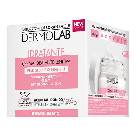 Dermolab Крем для лица увлажняющий для сухой и чувствительной кожи Sooting Hydrating Cream SPF15 50 мл 1 шт