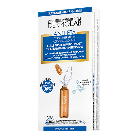 Изображение товара Dermolab Концентрированная сыворотка Интенсивный антивозрастной уход в ампулах Anti-Aging Replumping Ampoules Intensive Treatment 12,6 мл 7 шт