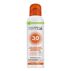 Купить Dermolab Солнцезащитное молочко-спрей для лица и тела Sun Milk Spray Multi-Position Fast Application High Protection SPF30 150 мл 1 шт цена