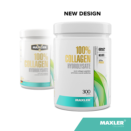 Макслер 100% Коллаген/Maxler 100% Collagen Hydrolysate порошок без вкуса по 300 г 1 шт
