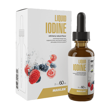 Изображение товара Макслер Жидкий Йод Лесные ягоды 60 мл - биодобавка для щитовидной железы