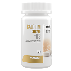 Купить Maxler Кальций Цитрат+D3/Calcium Citrate+D3 таблетки по 1700 мг 60 шт цена