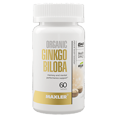 Купить Макслер Органик Гинко Билоба / Maxler Organic Ginkgo Biloba таблетки по 0,4 г 60 шт цена