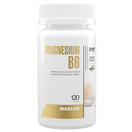 Макслер Магний B6 / Maxler Magnesium B6 таблетки по 0,65 г 120 шт