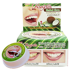 Купить Rasyan Isme Зубная паста Herbal Clove Toothpaste with coconut с гвоздикой и кокосом 25 г 1 шт цена