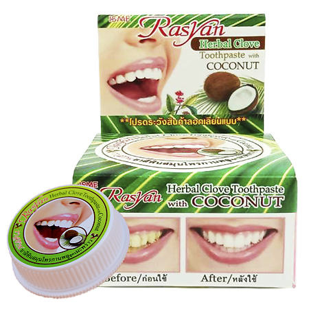 Rasyan Isme Зубная паста Herbal Clove Toothpaste with coconut с гвоздикой и кокосом 25 г 1 шт
