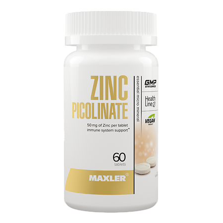 Макслер Цинк Пиколинат / Maxler Zinc Picolinate таблетки по 0,5 г 60 шт