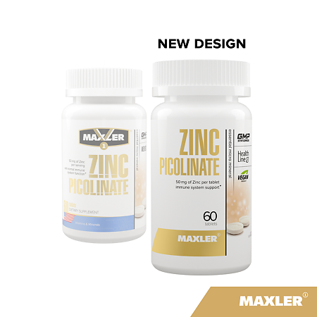 Макслер Цинк Пиколинат / Maxler Zinc Picolinate таблетки по 0,5 г 60 шт