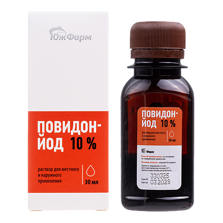 Повидон-Йод раствор для местного и наружного применения 10 % фл 30 мл 1 шт